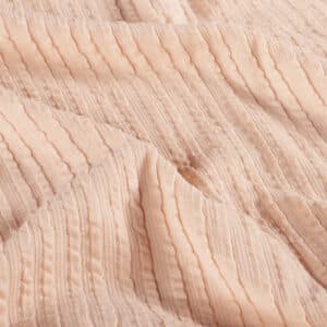 Rib jersey ruffle jacquard zalm