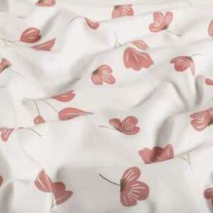 Jersey bloemen offwhite