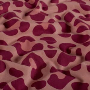 Jersey panterprint oudroze/bordeaux