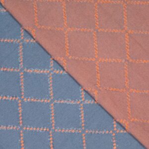 Van schie raamdecoratie & stoffen 8 Coupon 90cm recycled katoen polyester denim oranje