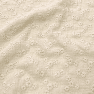 Hydrofiel geborduurde bloemen esmee naturel