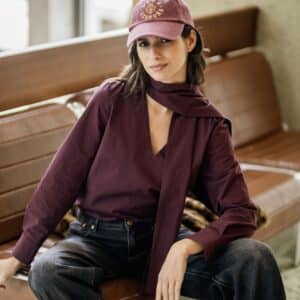 Papertouch poplin aubergine