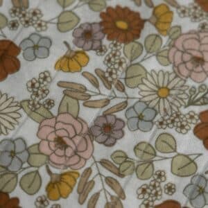 Coupon 150cm swaddle katoen bloemen offwhite