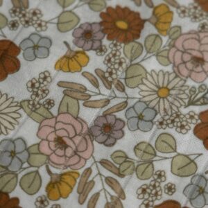 Coupon 90cm swaddle katoen bloemen offwhite