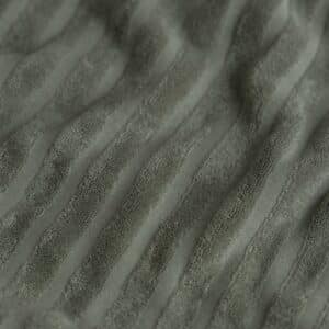 Coupon 150cm badstof jacquard strepen groen