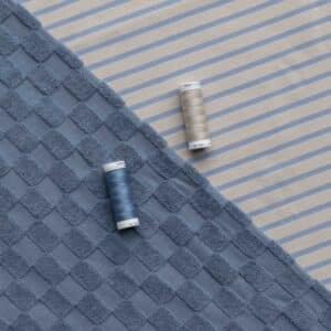 Jersey strepen linnen/baltic