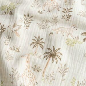 Hydrofiel safari ecru/groen