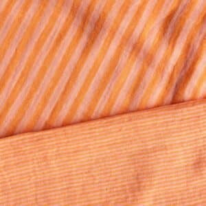 Hydrofiel yarn dyed strepen perzik/tangerine