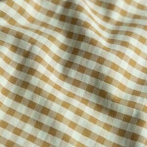 Seersucker ruit lichtgroen/brons