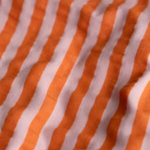 Seersucker strepen roze/tangerine