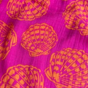 Hydrofiel schelpen fuchsia/oranje