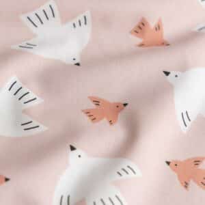 Poplin vogels roze