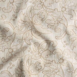 Katoen geborduurde bloemen sofia naturel