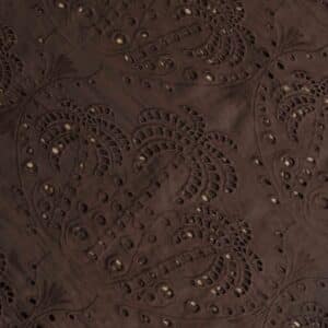 Broderie palmbomen bruin