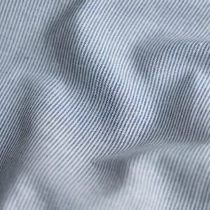 Linnen katoen fijne strepen marineblauw