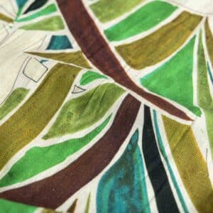 Viscose linnen groene palmbladeren