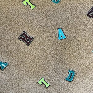 Coupon 90cm teddy boucle letters