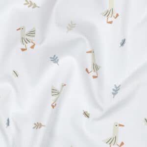 Poplin organic gansjes wit