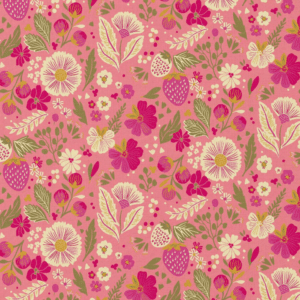 Katoen ostac bloemen roze