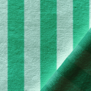 Bamboo badstof strepen mint/emerald