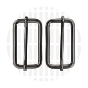 Van schie raamdecoratie & stoffen 1 Zipper zoo - schuifgesp 38mm gunmetal