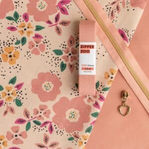 Canvas bloemen oscal beige/roze