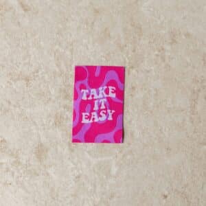 Van schie raamdecoratie & stoffen 6 Loop&label - take it easy - xxl label