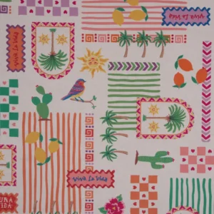 Van schie raamdecoratie & stoffen 3 Canvas katoen digitaal viva la vida