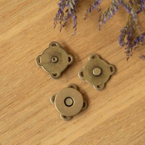 Magneetknoop aannaaibaar 20mm brons
