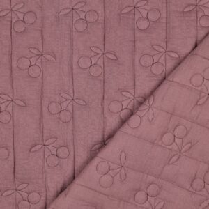 PRE-ORDER Stepped double gauze kersen mauve