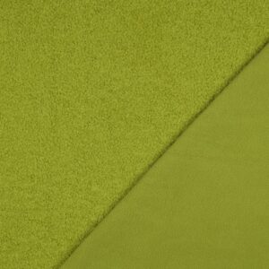Van schie raamdecoratie & stoffen 3 Teddy fleece double sided limegroen