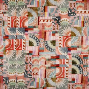 Van schie raamdecoratie & stoffen 3 Coupon 90cm lenzing ecovero viscose digitaal abstract