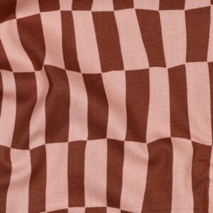 Jennifer Bouron - Poplin organic checks roze/bruin