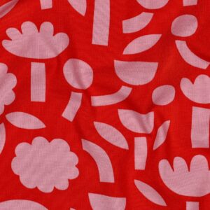 Jennifer Bouron - Jersey organic bloemen donker oranje