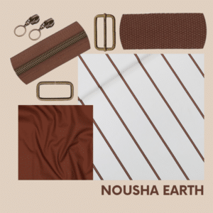 Van schie raamdecoratie & stoffen 3 Naaipakket nousha tas - earth