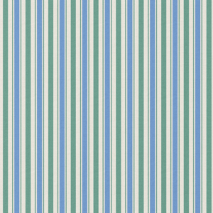 Coupon 60cm katoen strepen blauw/groen