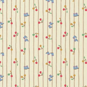 Van schie raamdecoratie & stoffen 6 Katoen strepen/kersen ecru