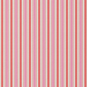 Van schie raamdecoratie & stoffen 5 Coupon 25cm katoen strepen rood/roze