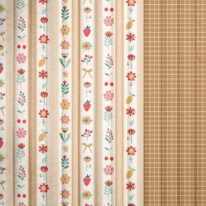 Van schie raamdecoratie & stoffen 4 Stepped katoen bloemen/ruit