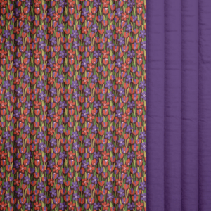 Coupon 45cm stepped katoen gigi bloemen paars