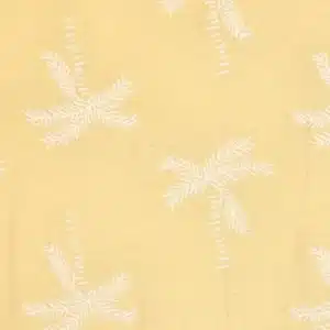 Viscose linnen mix palmbomen geel