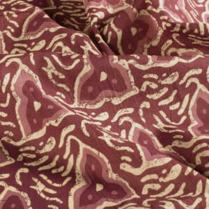Katoenen voile batik abstract warm rood