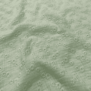 Hydrofiel geborduurde bloemen esmee lichtgroen