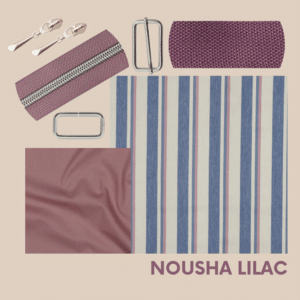 Van schie raamdecoratie & stoffen 5 Naaipakket nousha tas - dark lilac
