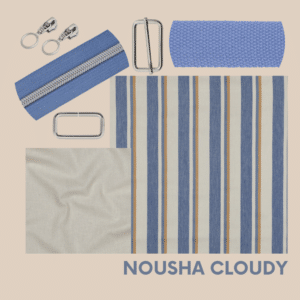 Van schie raamdecoratie & stoffen 4 Naaipakket nousha tas - cloudy