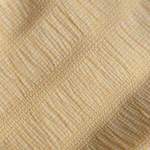 Van schie raamdecoratie & stoffen 4 Coupon 70cm crinke smog checks geel