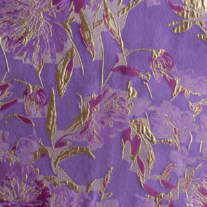 Van schie raamdecoratie & stoffen 1 Jacquard bloemen lila/paars