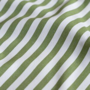 Denim yarn dyed strepen groen