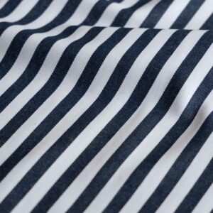 Denim yarn dyed strepen donkerblauw