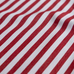 Denim yarn dyed strepen rood